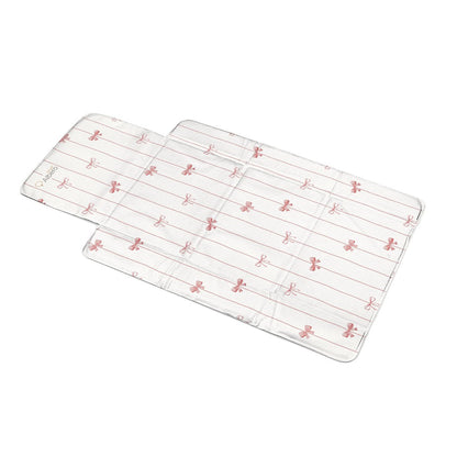 Cotton Color Cambiador Plegable De Viaje Plastificado Powder Bows_0
