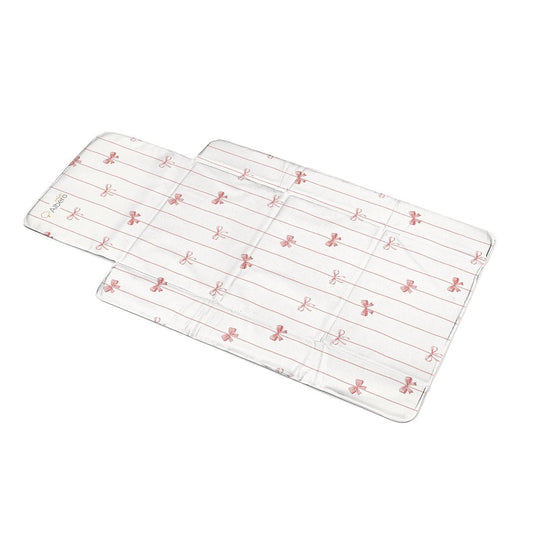 Cotton Color Cambiador Plegable De Viaje Plastificado Powder Bows_0