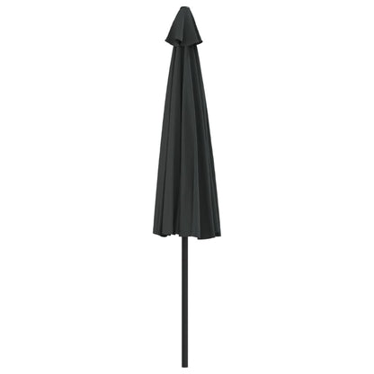 Vidaxl Sombrilla Balcón Semicircular Palo Aluminio Negro 300x155x223cm_3