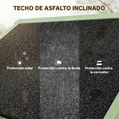 Outsunny Armario De Jardín De Madera Con Estantes 77x54,2x179 Cm Verde_5
