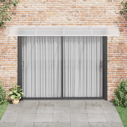 Marquesina Puerta Policarbonato Gris Y Transparente 350x75 Cm_2