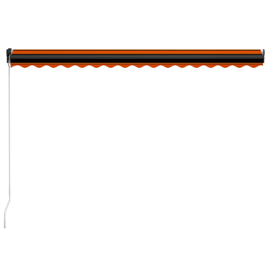 Toldo Manual Retráctil Naranja Y Marrón 450x300 Cm_3