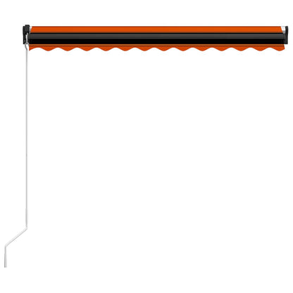 Toldo Retráctil Manual Naranja Y Marrón 350x250 Cm_3