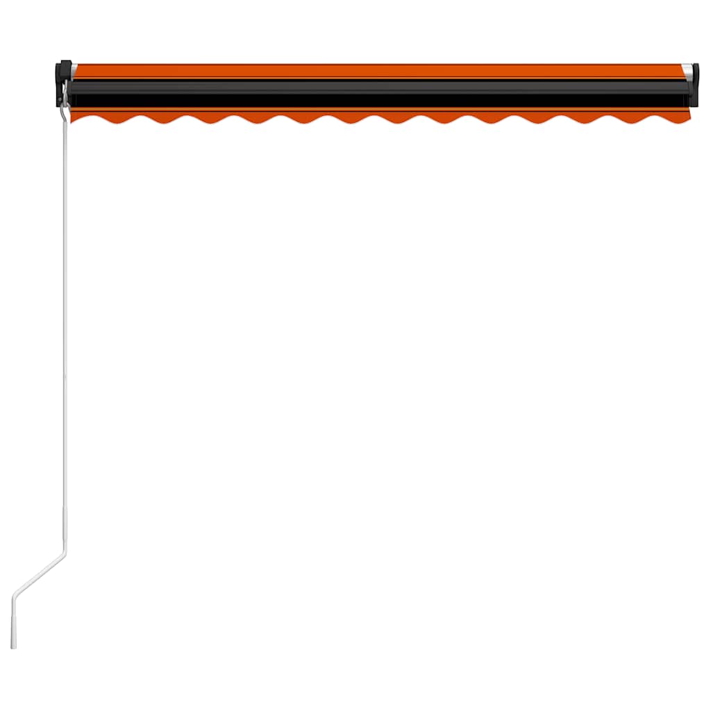 Toldo Retráctil Manual Con Led Naranja Y Marrón 350x250 Cm_3