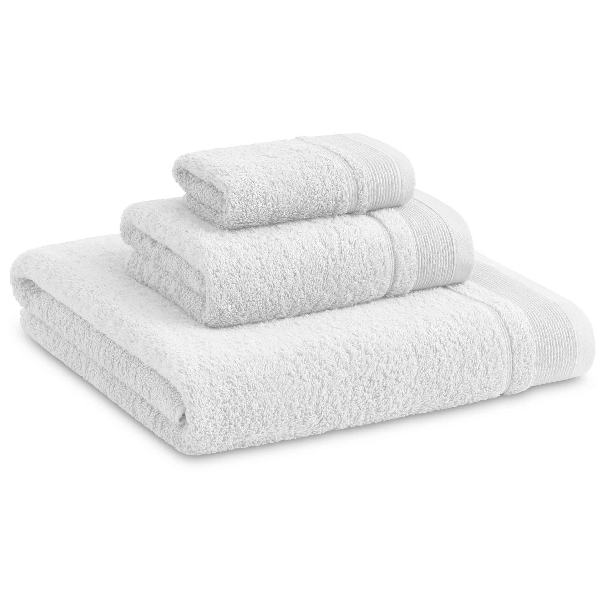 Juego De Toallas De Baño 3 Piezas: Tocador, Lavabo Y Sabana - 100% Algodón, 500 Gr Blanco_0