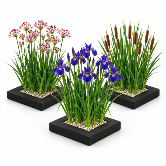 Set Isla De Plantas Estanque 3 Piezas - Set Completo Con 12 Plantas_0