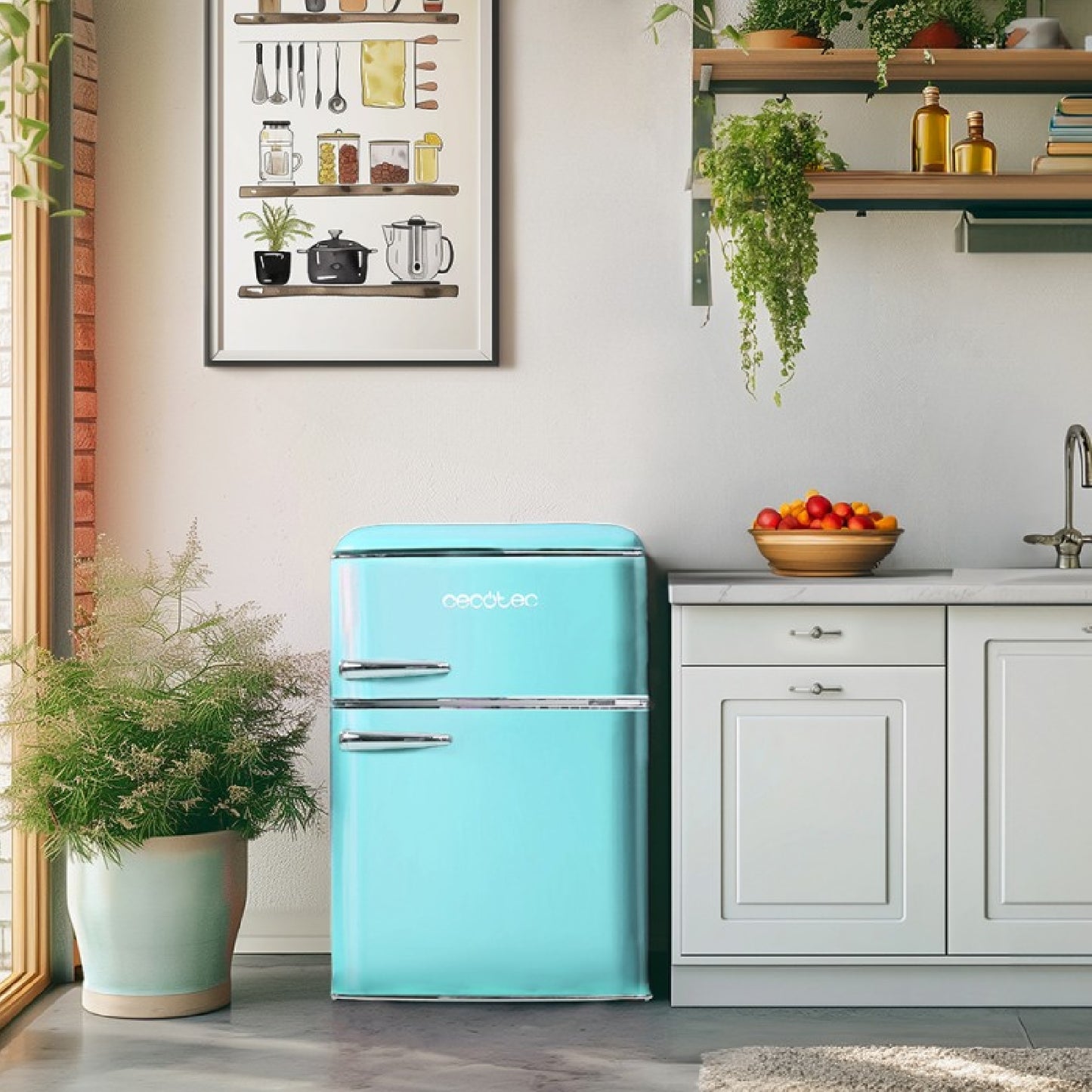 Cecotec Frigorífico Retro Bolero Coolmarket 2d Origin 86 Blue E_1