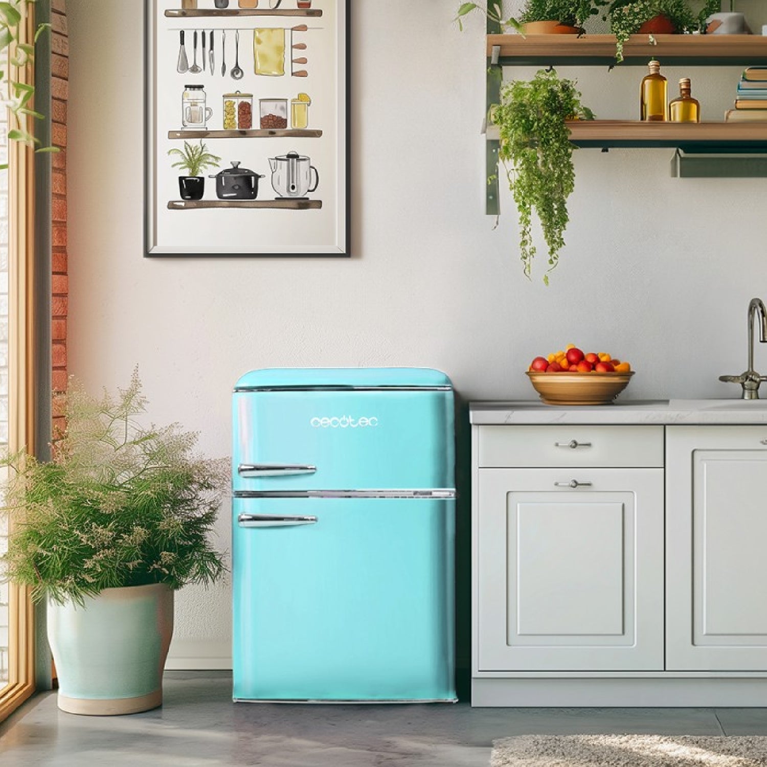 Cecotec Frigorífico Retro Bolero Coolmarket 2d Origin 86 Blue E_1