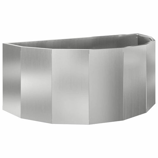 Jardinera Plateado 90 X 45 X 35 Cm Acero Galvanizado_0