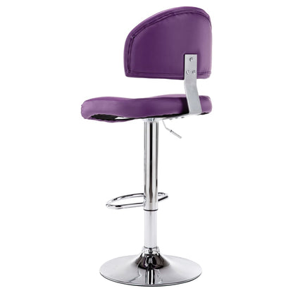 Taburete De Cocina De Cuero Sintético Morado_1