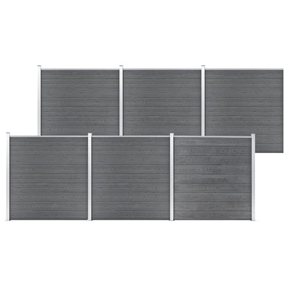 Valla De Jardín De Wpc Gris 1045x186 Cm / Vetonek_2