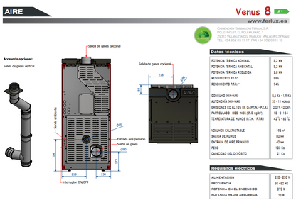 Bricosol Estufa De Pellets Venus 8 Blanco Perla De Ferlux_5
