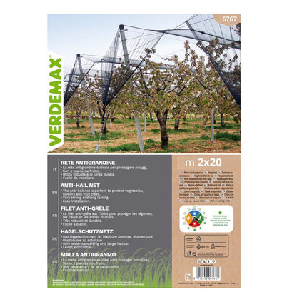 Malla anti granizo Verdemax 2 x 20 m