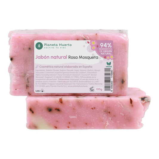 Jabón natural a base de aceite de oliva y rosa mosqueta Planeta Huerto 100 g
