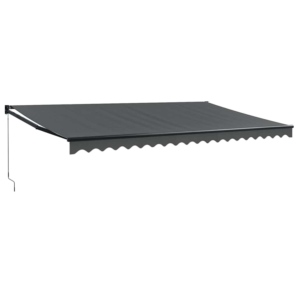 Toldo Retráctil Aluminio Y Tela Gris Antracita 5x3 M_0