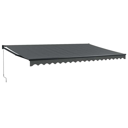 Toldo Retráctil Aluminio Y Tela Gris Antracita 5x3 M_0
