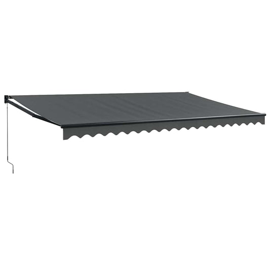 Toldo Retráctil Aluminio Y Tela Gris Antracita 5x3 M_0