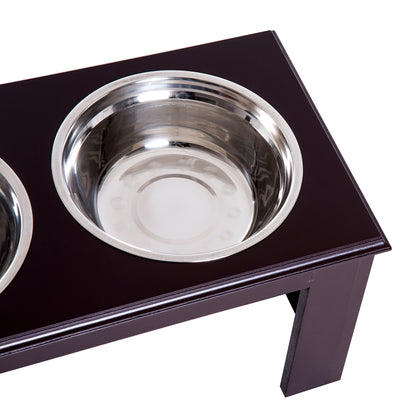Pawhut Comedero Elevado Para Perros Con Soporte Y 2 Cuencos Extraíbles Acero_3