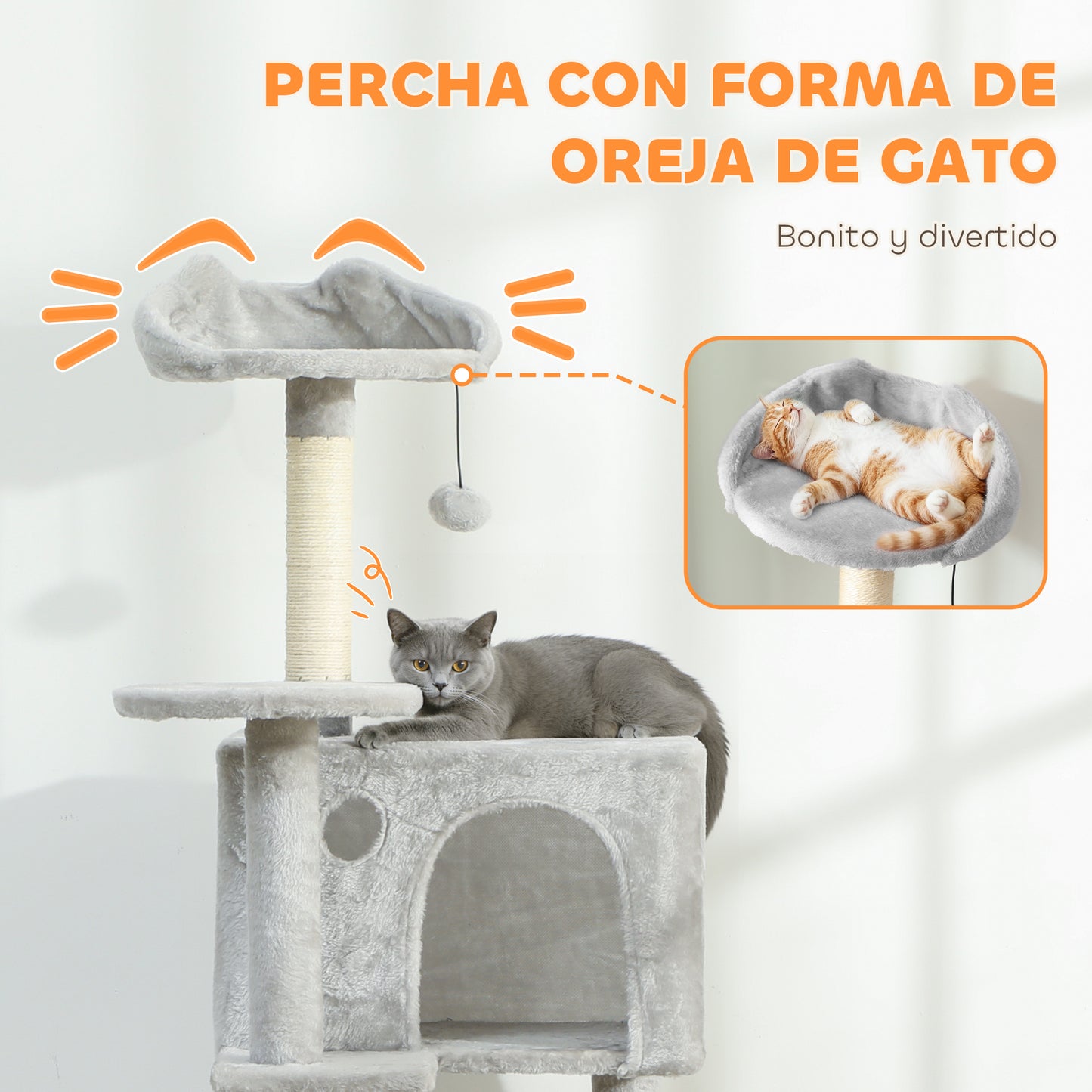 Pawhut Árbol Rascador Para Gatos_4
