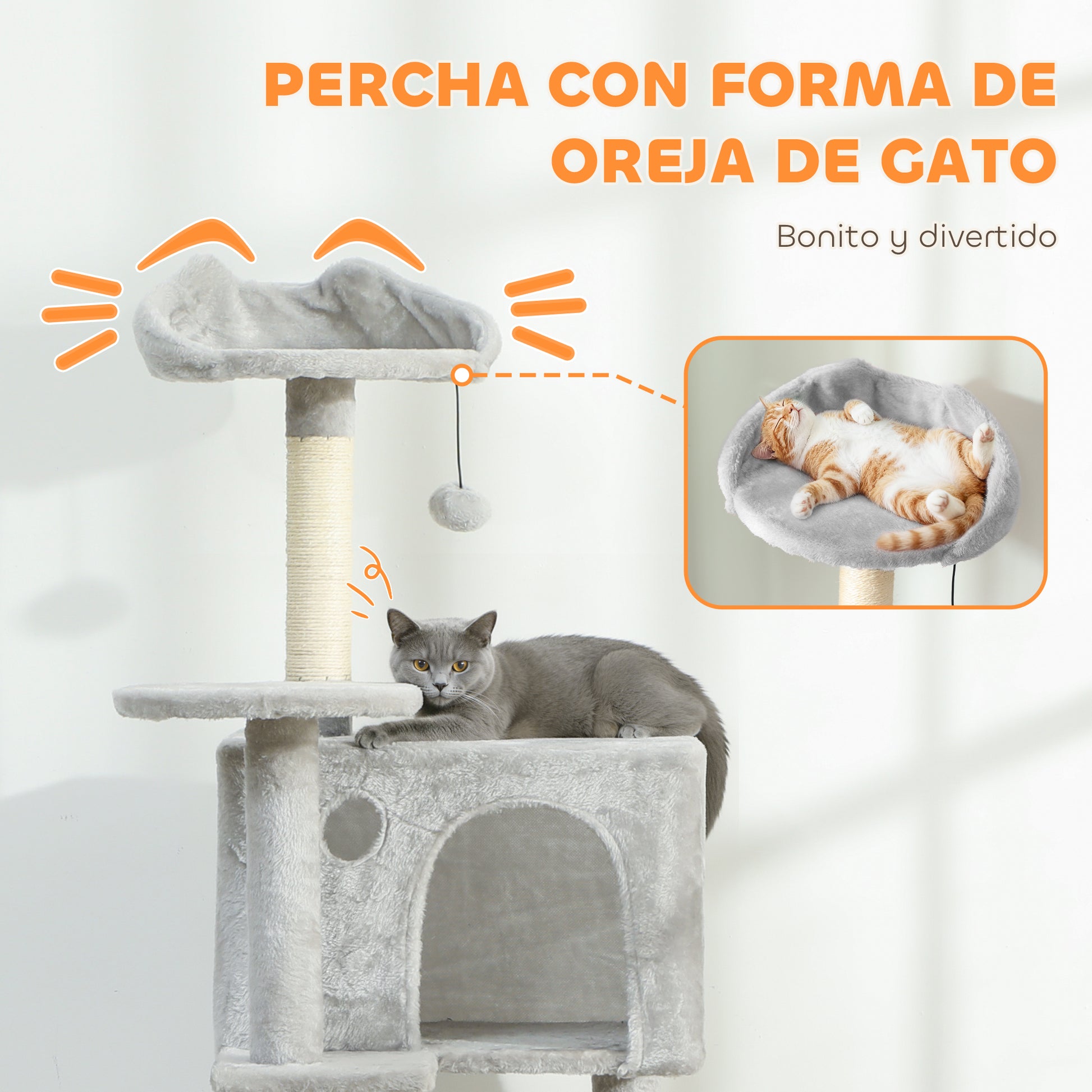 Pawhut Árbol Rascador Para Gatos_4