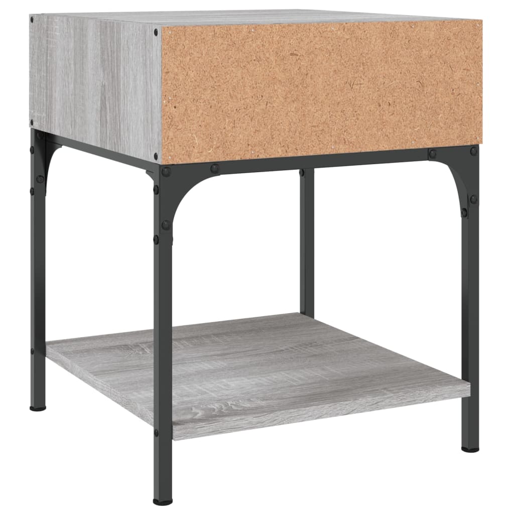 Mesita De Noche Madera De Ingeniería Gris Sonoma 40x41x50 Cm_4