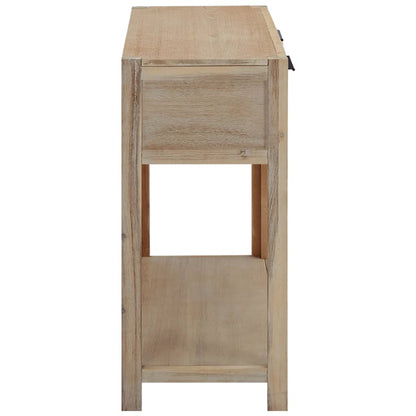 Mesa Consola De Madera Maciza De Acacia 82x33x73 Cm_2