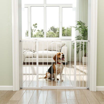 Pawhut Barrera De Seguridad Extensible Puertas Escaleras Metálica Para Perros_3