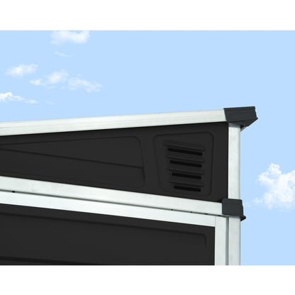 Cobertizo de jardín Pent 177x117 cm gris oscuro