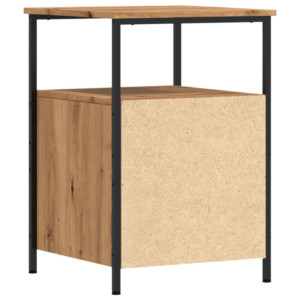 Mesita De Noche Madera Ingeniería Roble Artisan 34x35,5x50 Cm_4