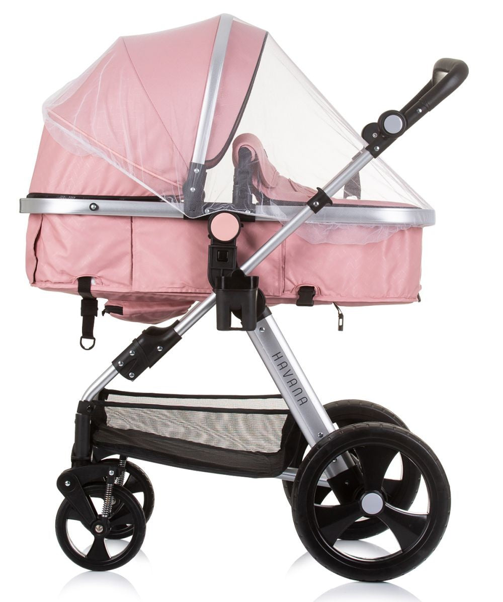 Carrito De Bebé Havana Dúo Convertible Hasta 22 Kg Con Bolso Y Mosquitera Flamingo_3