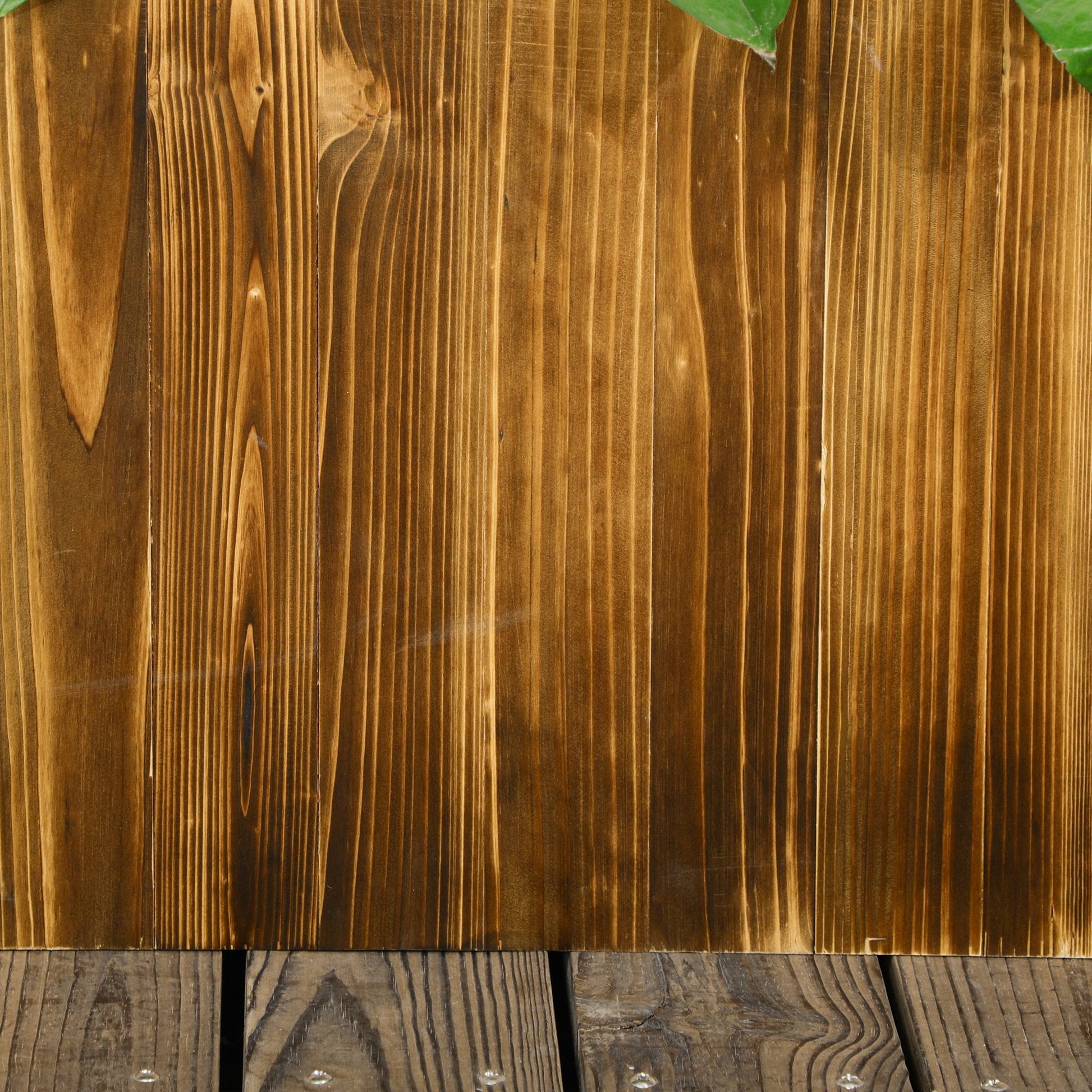 Outsunny Jardinera De Madera Rectangular Con Orificio De Drenaje 80x30x30 Cm_3
