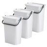 Set De 3 Papeleras moda 10l Blanco Con Asa