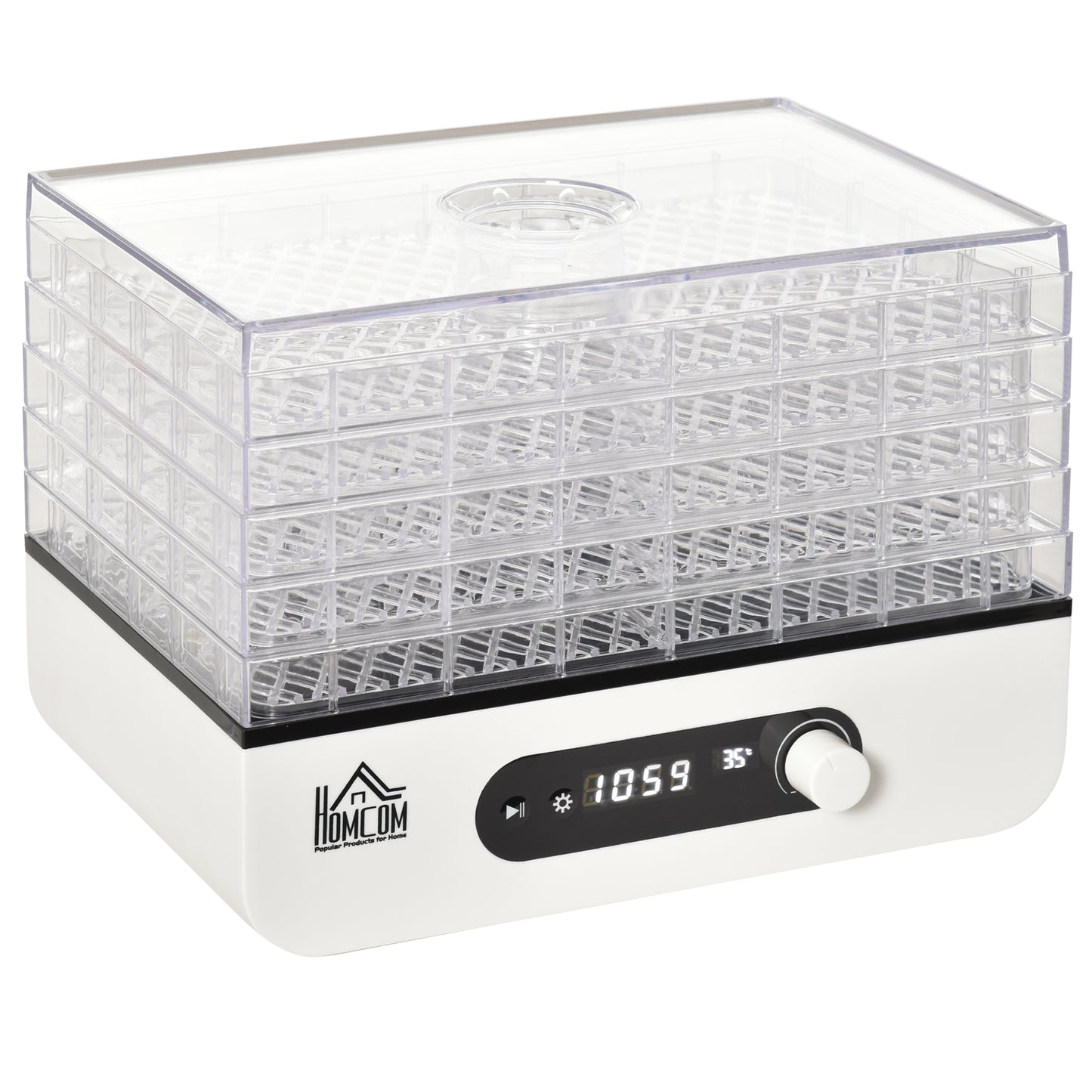 Homcom Deshidratador De Alimentos 400w Con Temperatura Ajustable_0