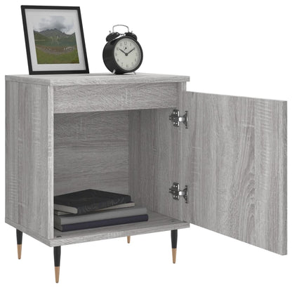 Mesita De Noche Madera De Ingeniería Gris Sonoma 40x30x50 Cm_2