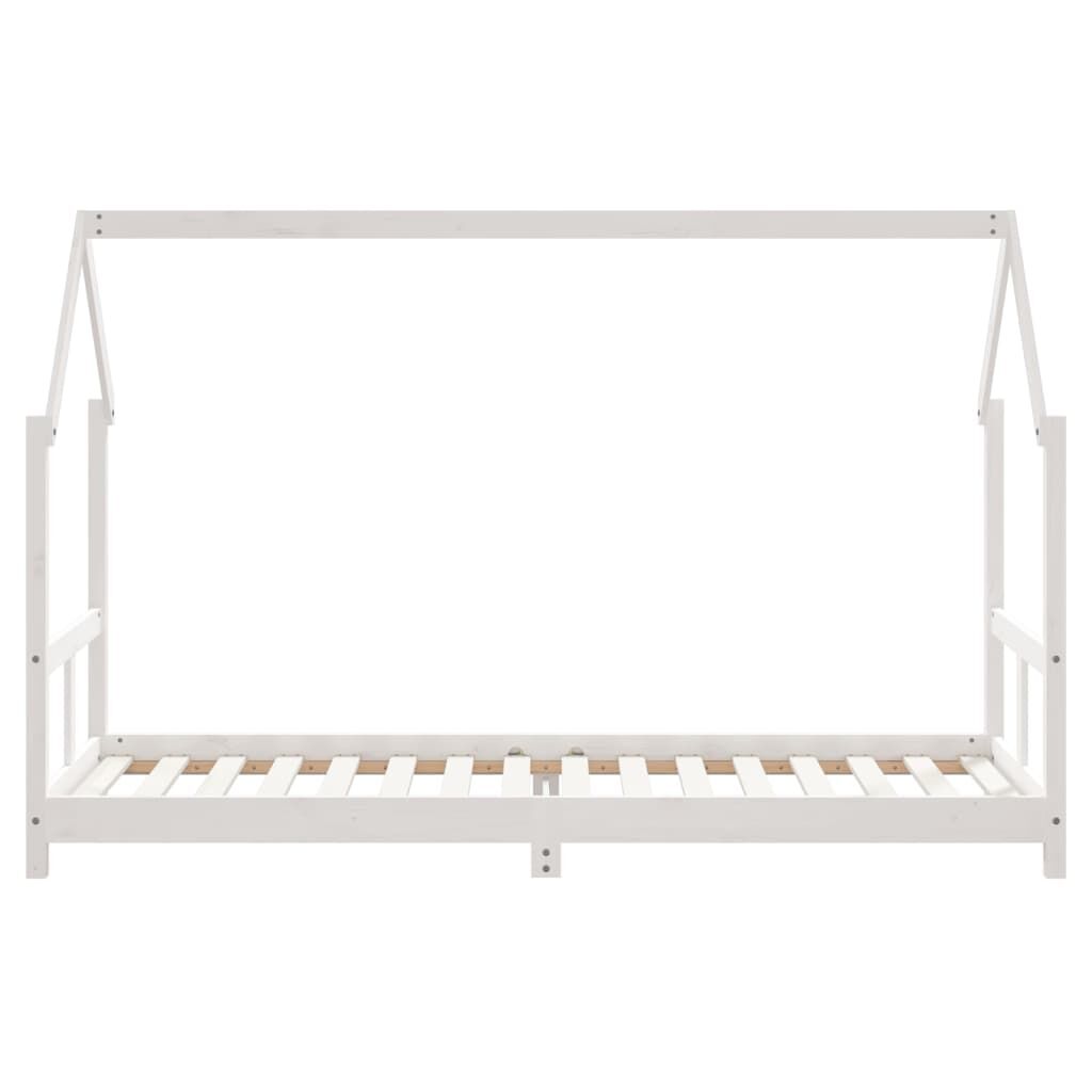 Vidaxl Estructura De Cama Para Niños Madera De Pino Blanco 80x200 Cm_3