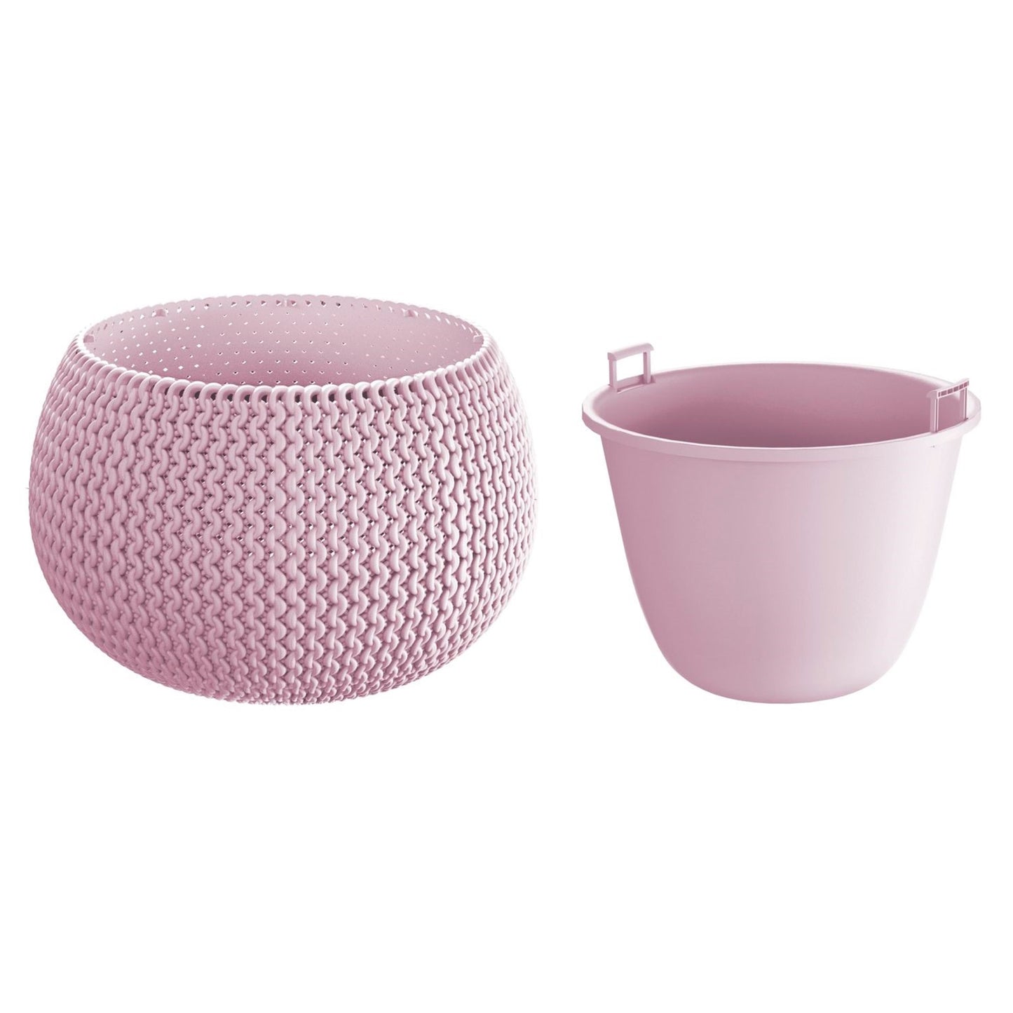 Maceta Redonda Con Deposito Splofy Bowl De Plastico En Color Violeta 23,9 (largo) X 23,9 (ancho) X 16,1 (altura) Cm_0