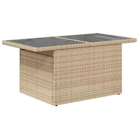 Set Sofás De Jardín 7 Piezas Y Cojines Ratán Sintético Beige / Vetonek_0