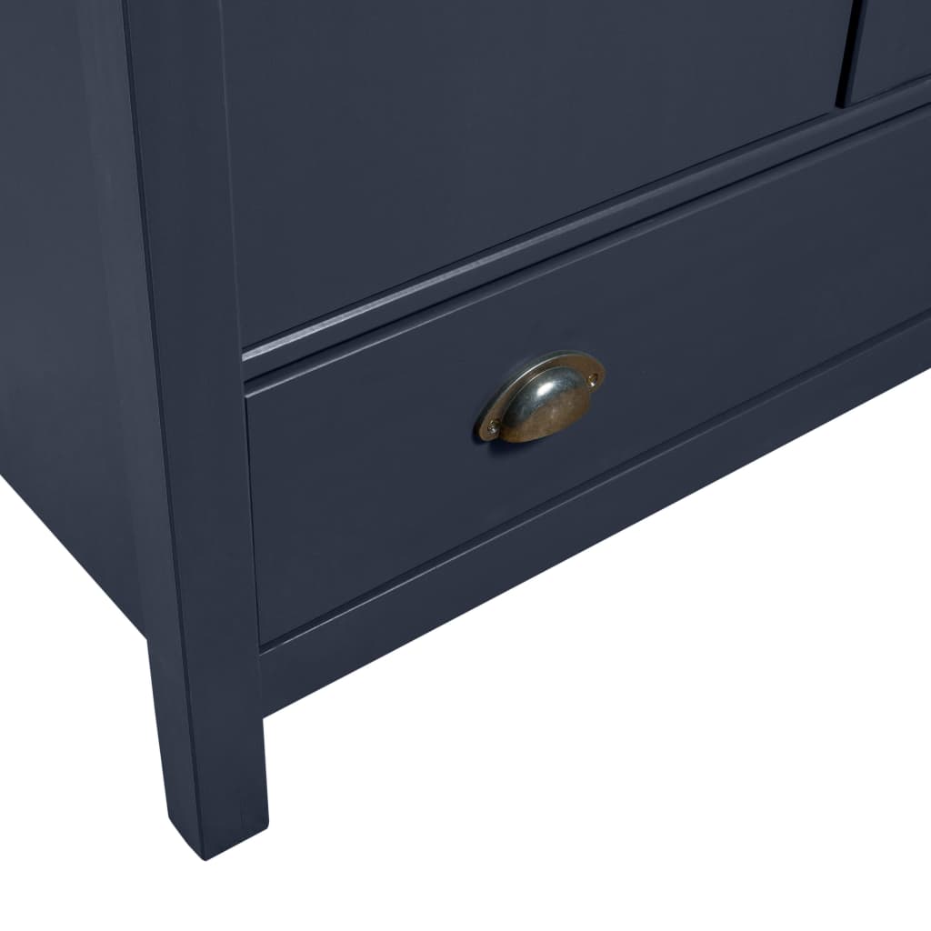 Armario De 2 Puertas Hill Madera Maciza Pino Gris 89x50x170cm_3