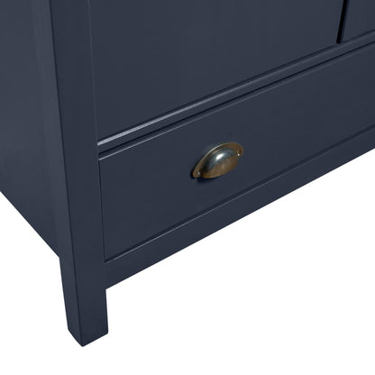 Armario De 2 Puertas Hill Madera Maciza Pino Gris 89x50x170cm_3