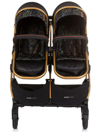 Carrito De Bebé Gemelar Dúo Smart Con 1 Grupo 0+ Obsidian Leaves_3