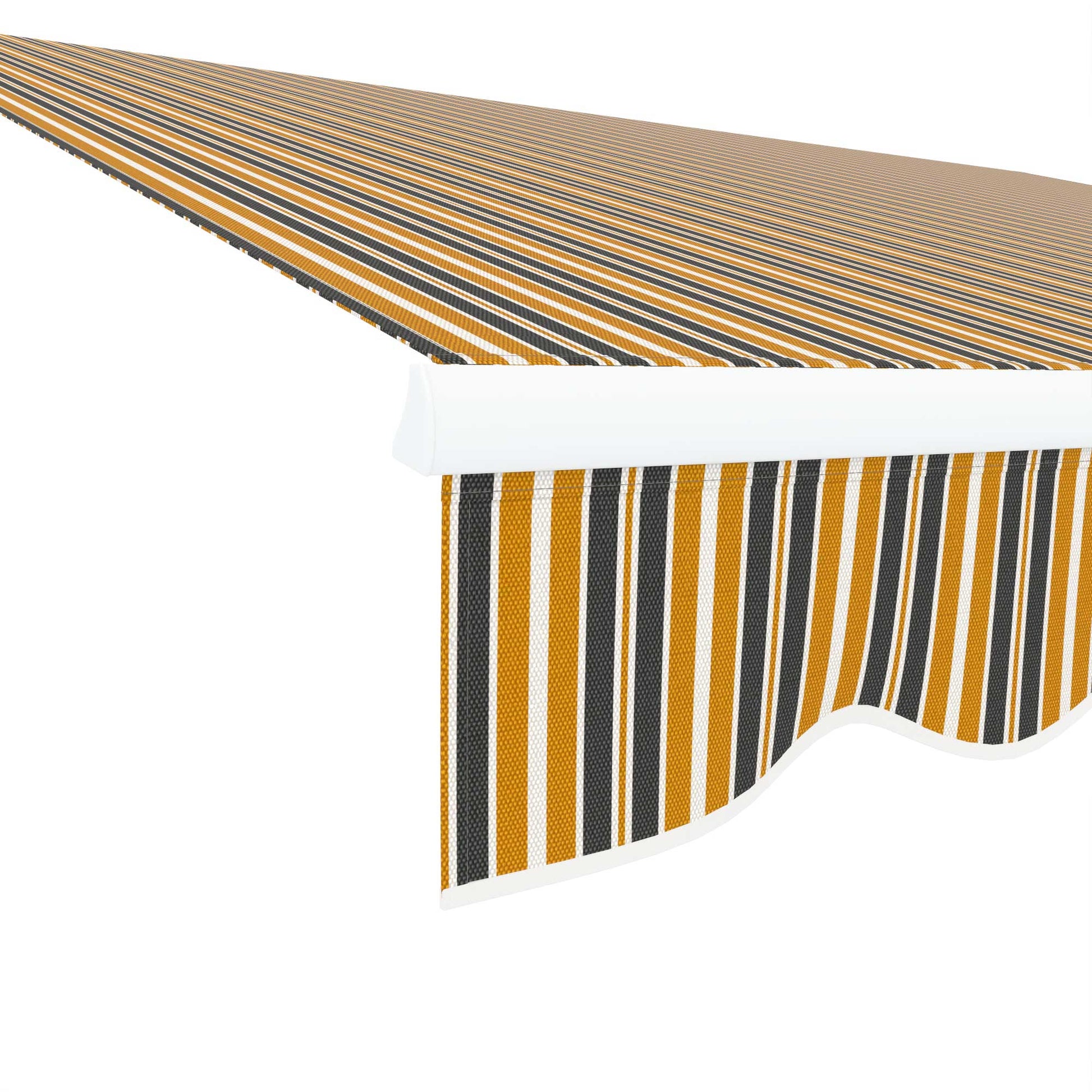 Outsunny Toldo Manual Retráctil 350x250 Cm Con Manivela De Metal Gris Y Amarillo_3