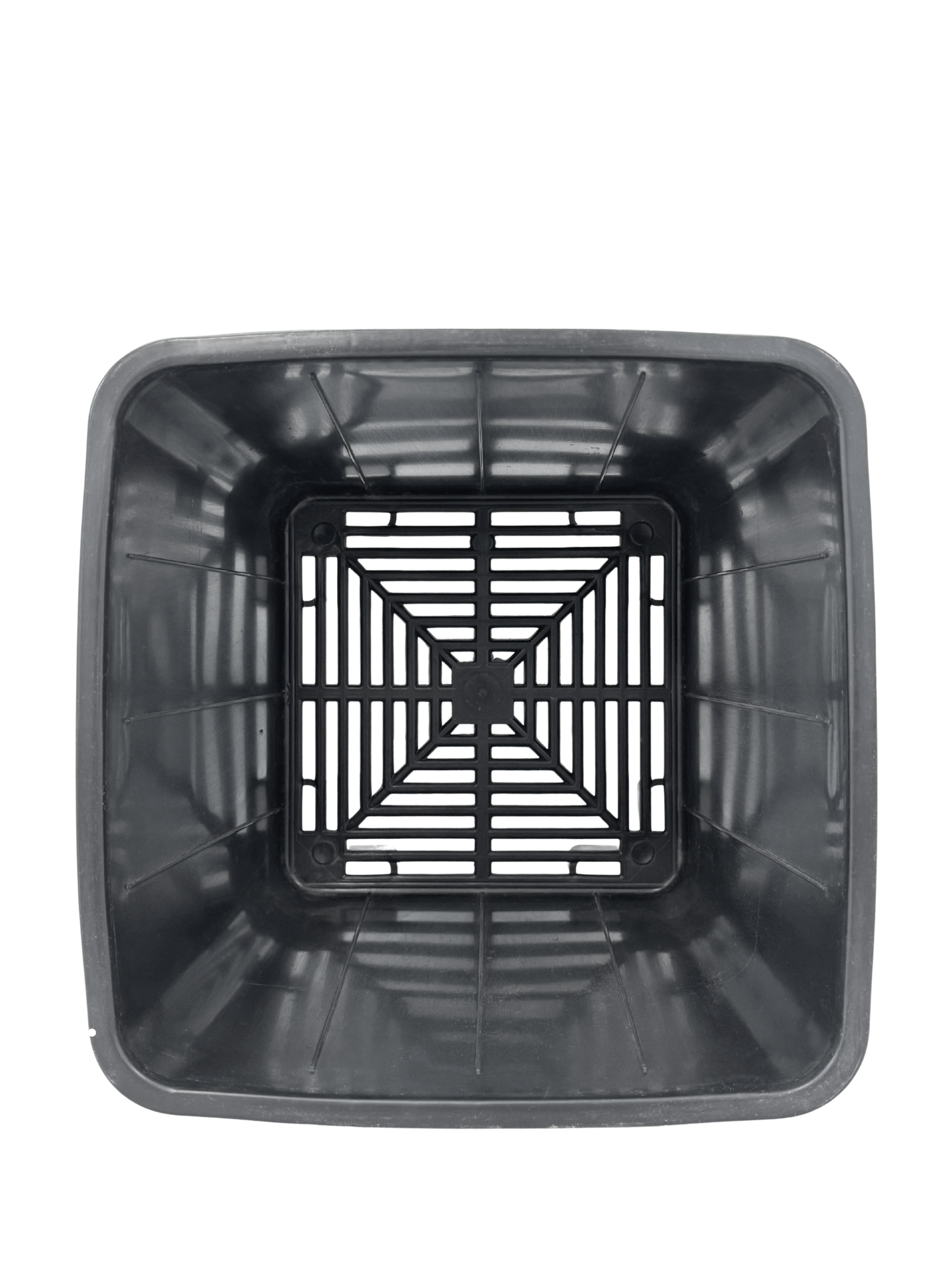 Maceta Cuadrada Negra Elevada 24,5 X 25,2 X 24,5 Cm (10 L)  – Drenaje Y Aireación Óptimos