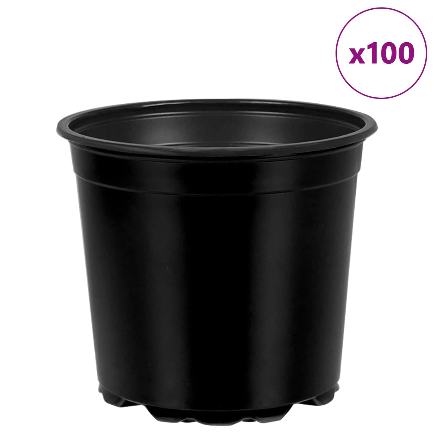 Maceta De Flores 100 Pcs Negro Ø 15 X 13 Cm Plástico_3