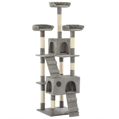 Vidaxl Rascador Para Gatos Con Poste Rascador De Sisal 170 Cm Gris_0