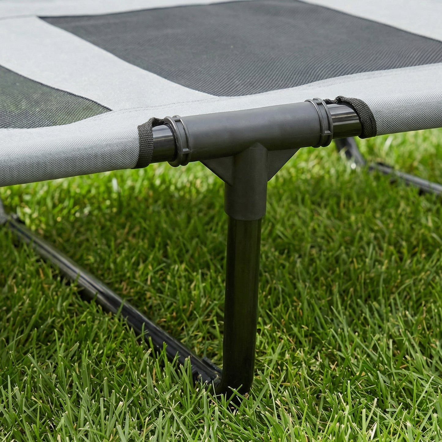 Pawhut Cama Elevada Para Mascotas Portátil Con Toldo Extraíble Exterior_3