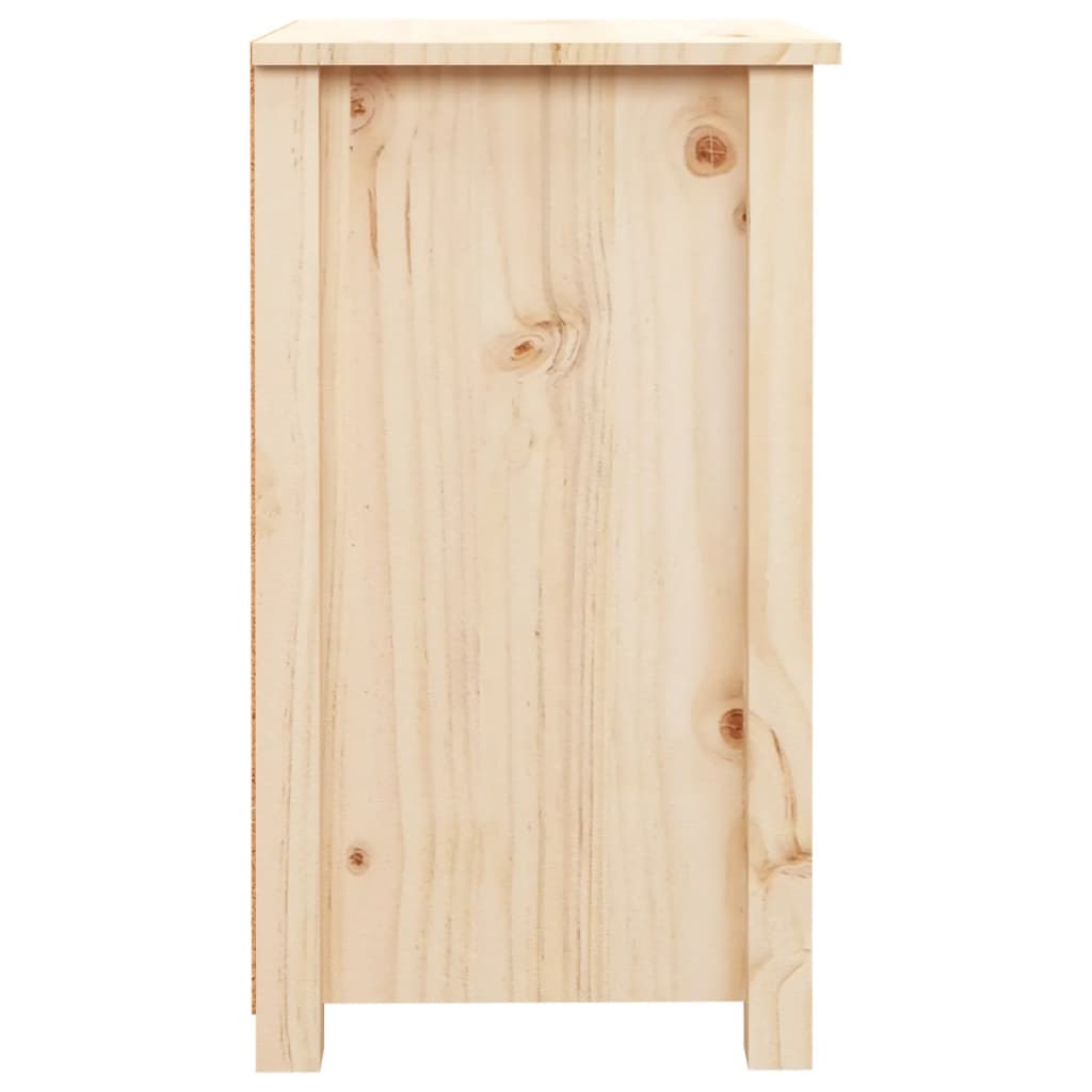 Mesitas De Noche 2 Uds Madera Maciza De Pino 40x35x61,5 Cm_4