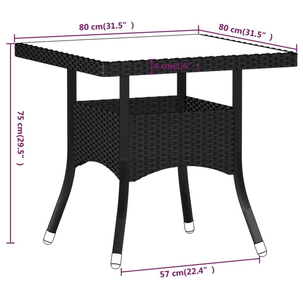 Vidaxl Set Comedor Jardín 5 Pzas Ratán Sintético Vidrio Templado Gris_2