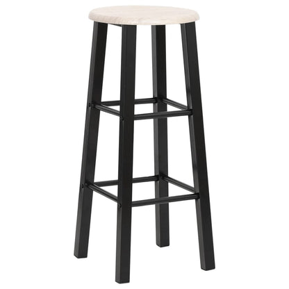 Taburetes De Cocina 2 Unidades Mdf Negros_0