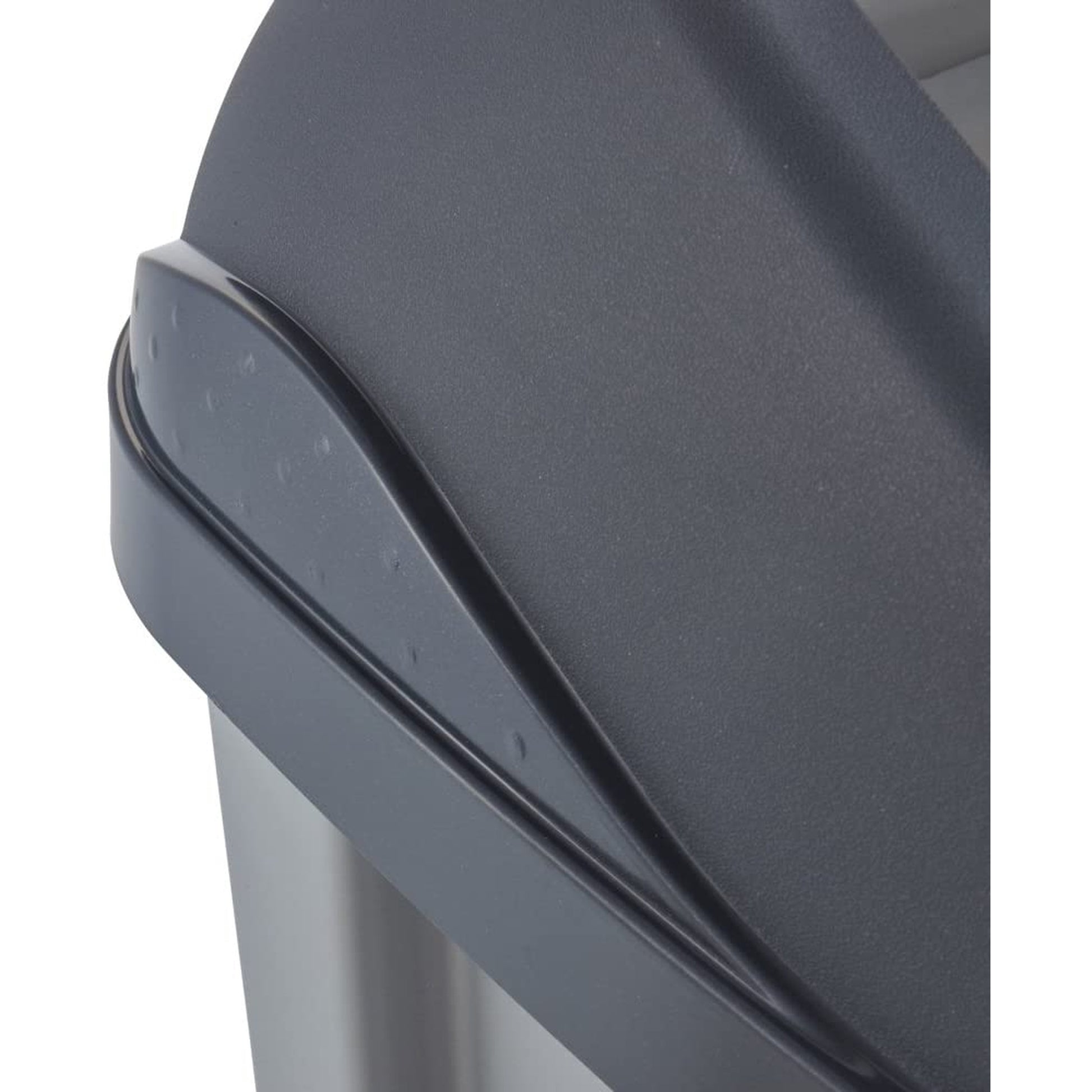 Cubo De Basura Con Tapa Basculante, 50 L, Swantje, Plateado