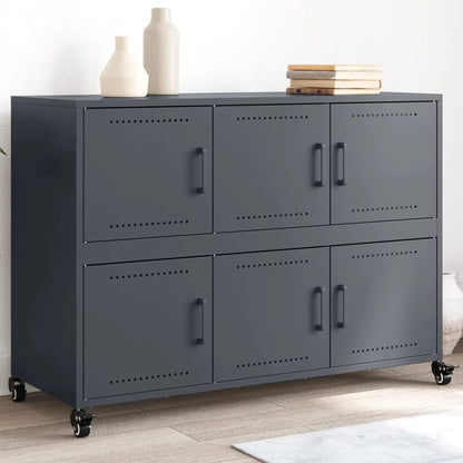 Aparador Acero Laminado En Frío Gris Antracita 100,5x39x72 Cm / Vetonek_5